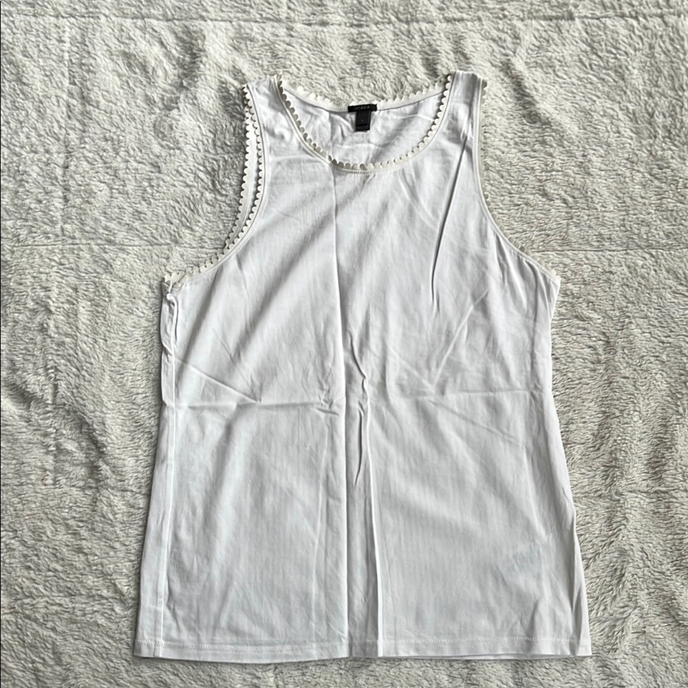 J. Crew White Sleeveless Top